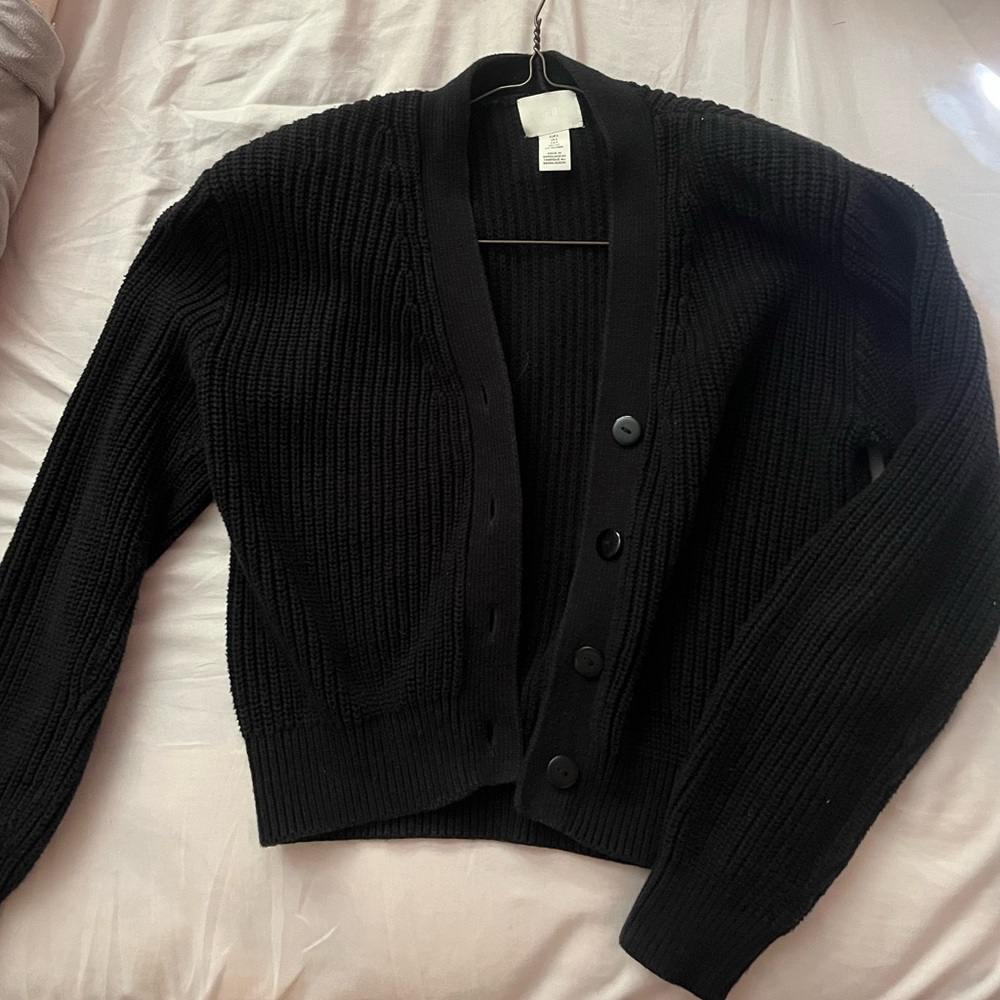 H&M Black Ribbed cardigan